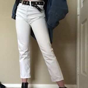 Levi’s 501 White Jeans. W:26. L:30.